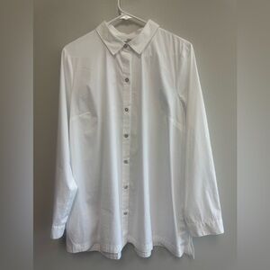 J. Jill white button down shirt size large